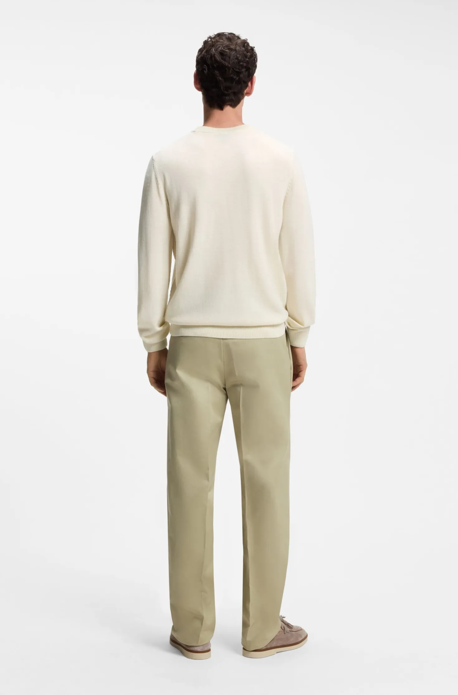 Wool-blend sweater with a textured front