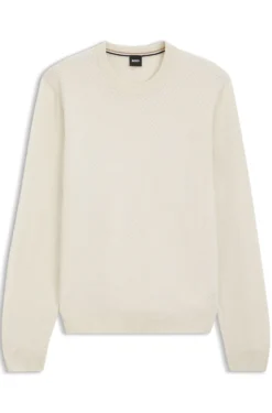 Wool-blend sweater with a textured front