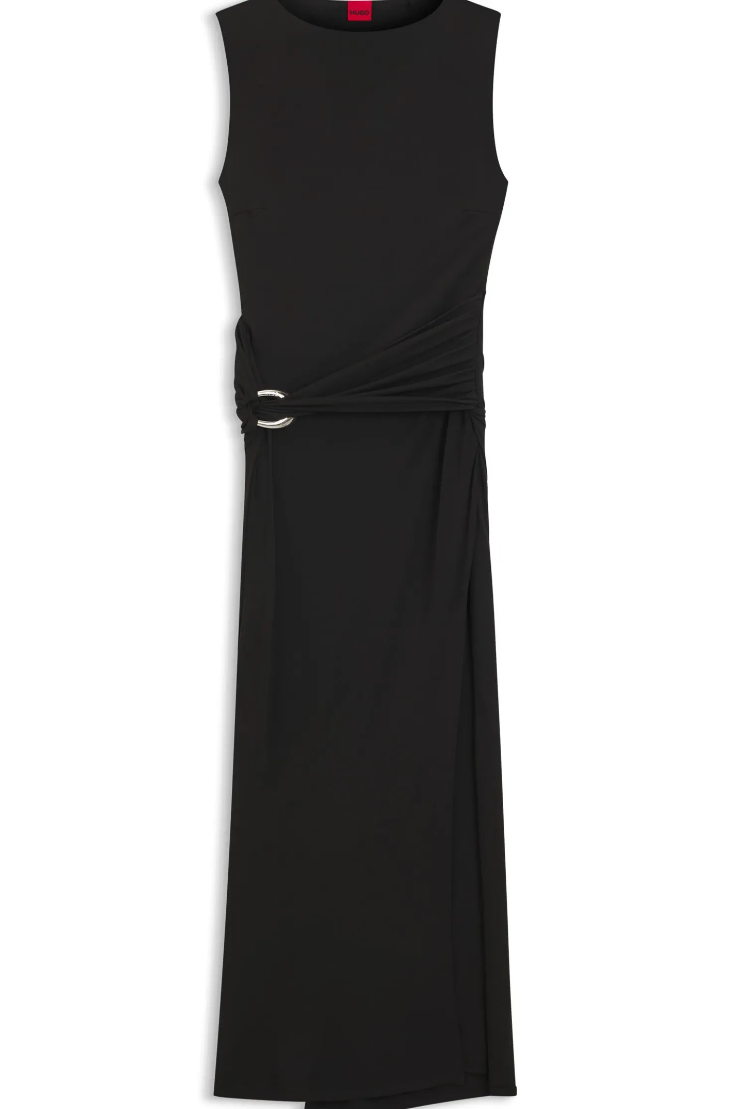 Wrap-effect dress with buckle detail