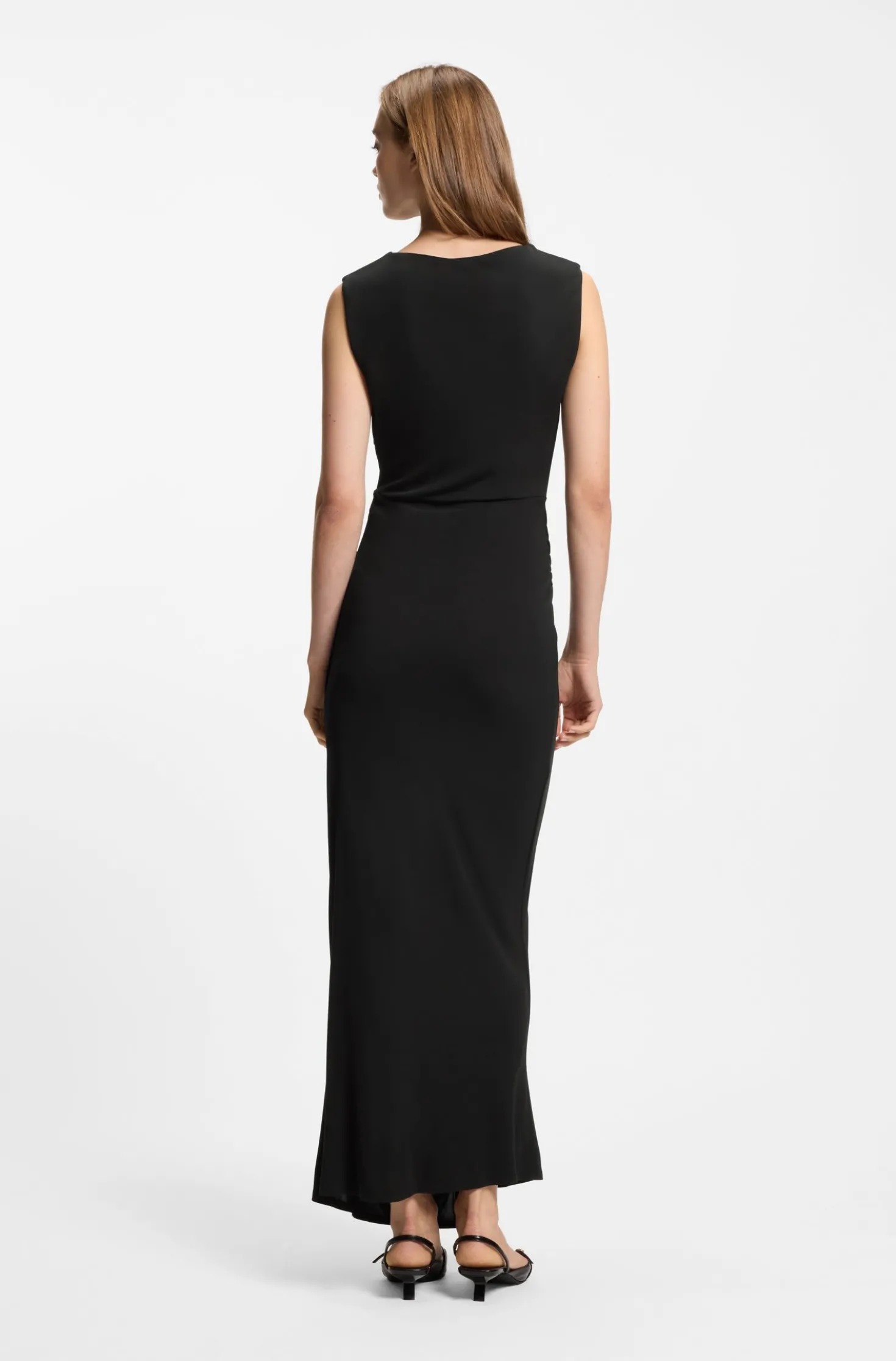 Wrap-effect dress with buckle detail