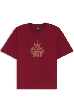 Year of the Horse Cotton-jersey T-shirt with logo artwork