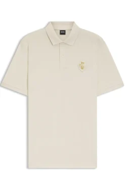 Year of the Horse Cotton-piqué polo shirt with logo artwork