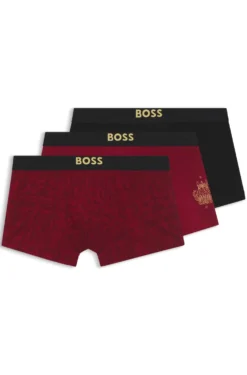 Year of the Horse Three-pack of stretch-cotton trunks
