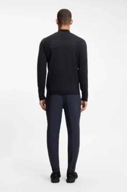 Zip-neck sweater in a cotton blend