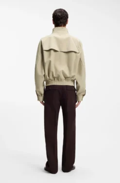 Zip-up bomber jacket in stretch cotton