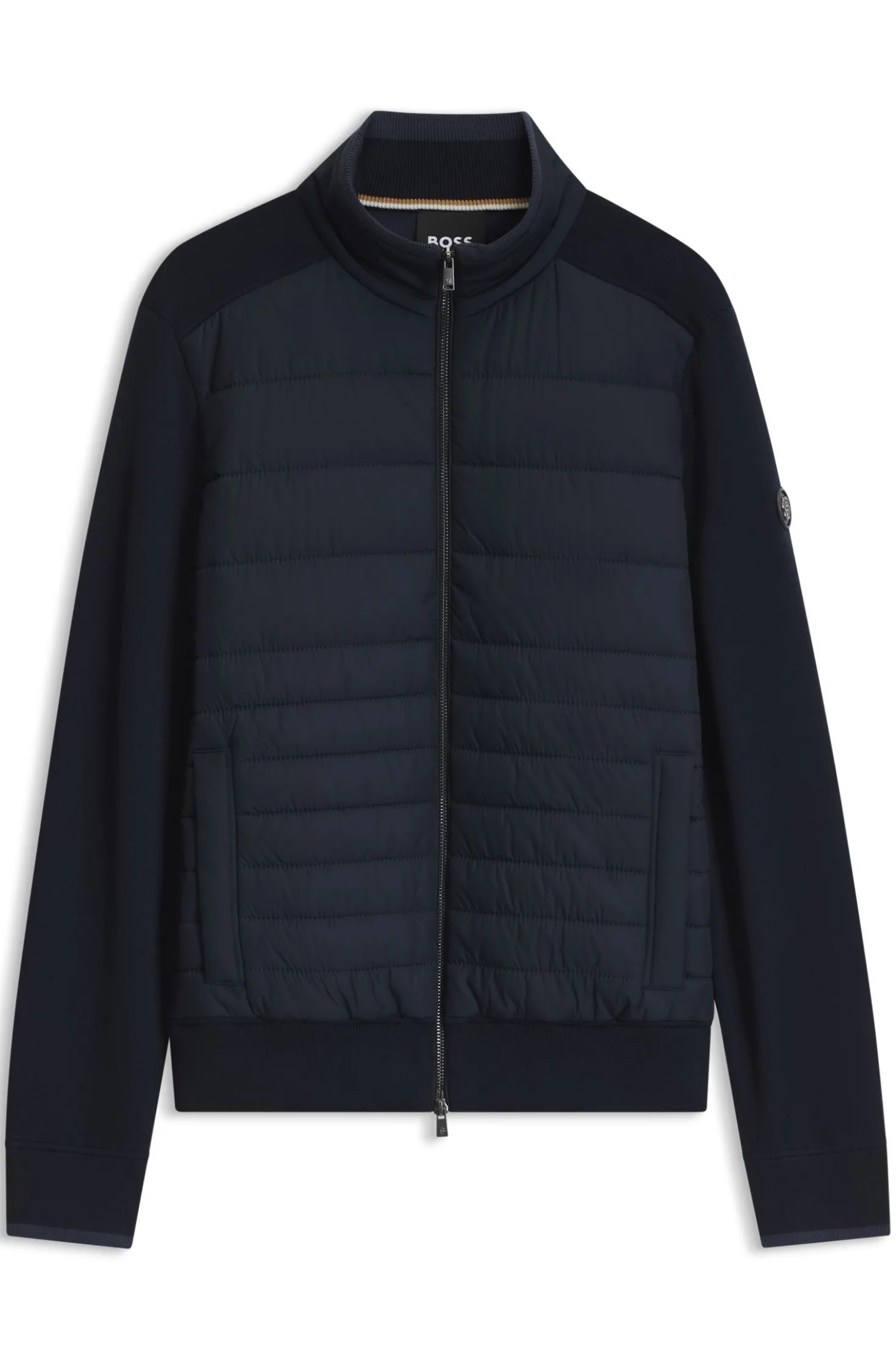 Zip-up jacket with padded front